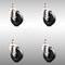 Service Caster 4 Inch 316SS Soft Rubber Wheel Swivel 12mm Threaded Stem Caster Set SCC SCC-SS316TS20S414-SRS-M1215-4 - alternate 1